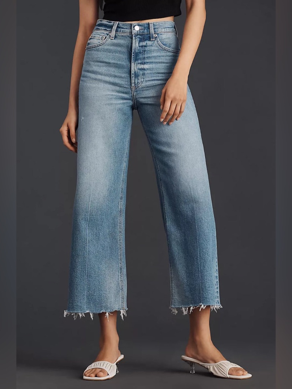 PISTOLA LANA CROP HIGH RISE ULTRA WIDE LEG in RHYTHM VINTAGE 
Size 26